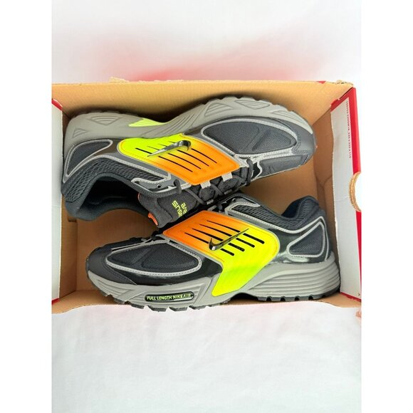 9.5 MEN\'S NIKE AIR PEGASUS WAVE IB0612-005 BLACK / VOLT ORANGE SNEAKERS